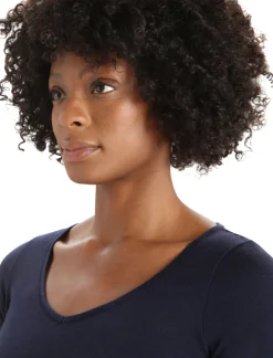 Discount Icebreaker Merino Siren Kurzarmshirt Sweetheart Damen Midnight Navy