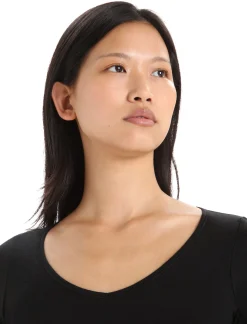 Best Icebreaker Merino Siren Langarmshirt Sweetheart Damen Black