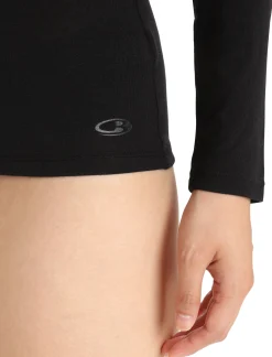 Best Icebreaker Merino Siren Langarmshirt Sweetheart Damen Black