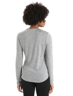 Fashion Icebreaker Merino Sphere Ii Langarmshirt Damen Metro Heather