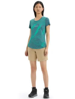 Cheap Icebreaker Merino Sphere Ii T-Shirt Trail Damen Green Glory Heather