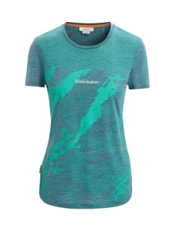 Cheap Icebreaker Merino Sphere Ii T-Shirt Trail Damen Green Glory Heather