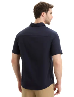 Sale Icebreaker Merino Steveston Kurzarmhemd Herren Midnight Navy