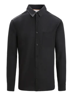 Sale Icebreaker Merino Steveston Langarmhemd Herren Black