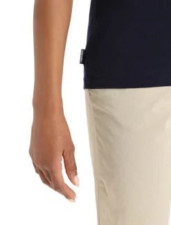 Shop Icebreaker Merino Tech Lite Ii T-Shirt Ski Stripes Damen Midnight Navy