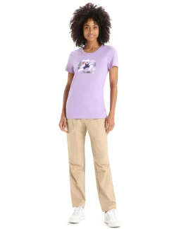 Best Icebreaker Merino Tech Lite Ii T-Shirt Spring Run Damen Purple Gaze