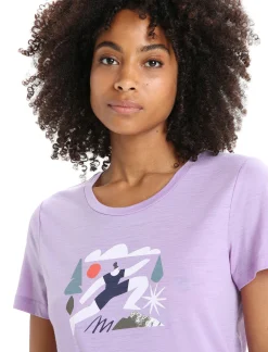 Best Icebreaker Merino Tech Lite Ii T-Shirt Spring Run Damen Purple Gaze