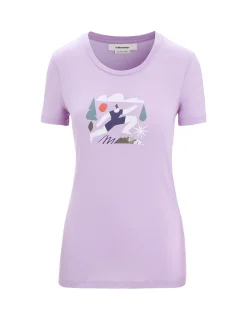 Best Icebreaker Merino Tech Lite Ii T-Shirt Spring Run Damen Purple Gaze