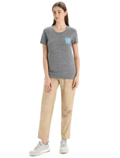 Best Icebreaker Merino Tech Lite Ii T-Shirt Earth Damen Gritstone Heather