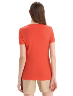 Discount Icebreaker Merino Tech Lite Ii T-Shirt Mit U-Ausschnitt Swarming Shapes Damen Vibrant Earth