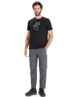 Clearance Icebreaker Merino Tech Lite Ii T-Shirt Giant Ferns Herren Black