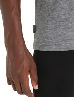 New Icebreaker Merino Tech Lite Ii T-Shirt Spring Glow Herren Gritstone Heather