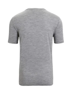 New Icebreaker Merino Tech Lite Ii T-Shirt Spring Glow Herren Gritstone Heather