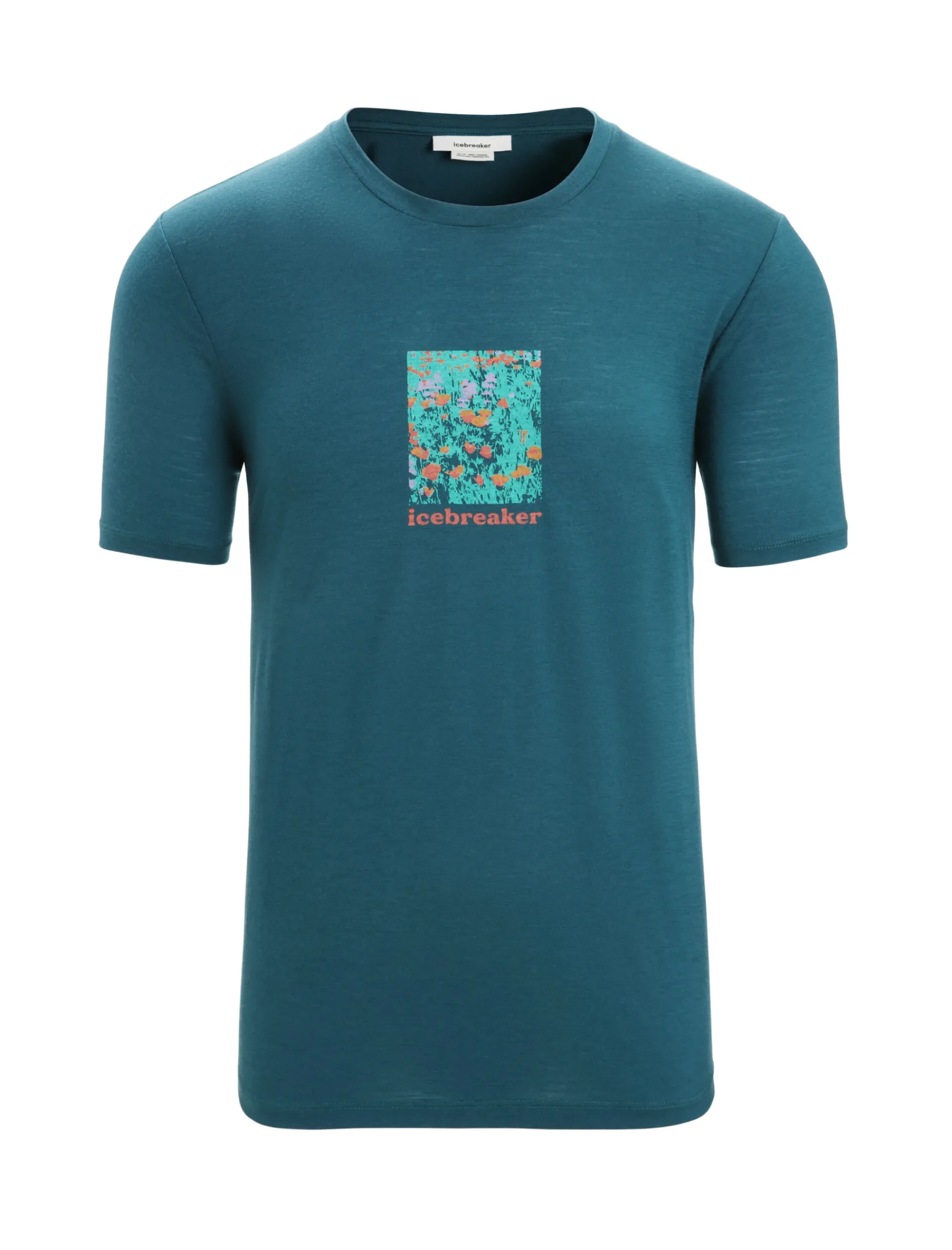 Store Icebreaker Merino Tech Lite Ii T-Shirt Wildflower Bloom Herren Green Glory
