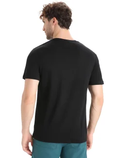 Fashion Icebreaker Merino Tech Lite Ii T-Shirt Trail Hiker Herren Black