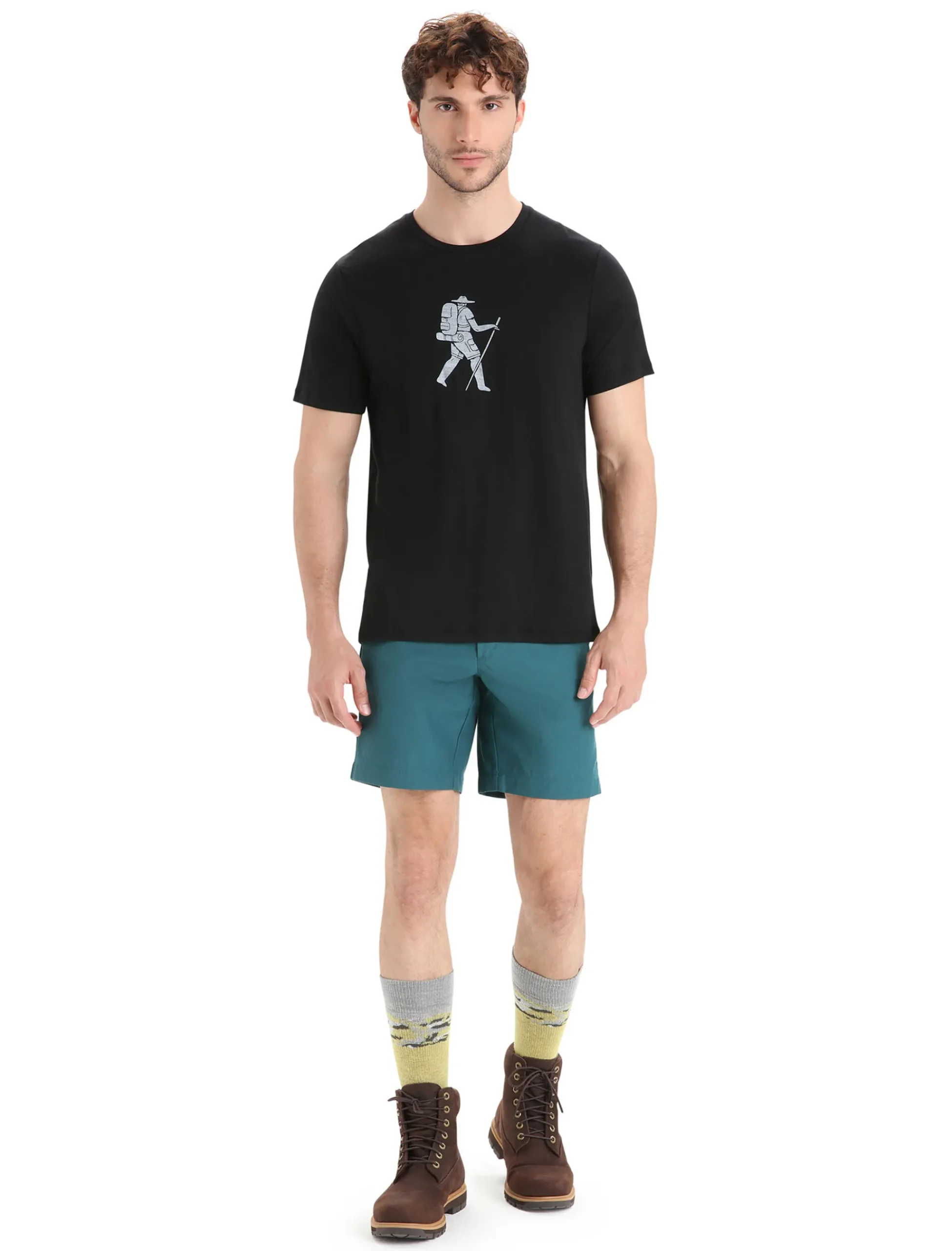 Fashion Icebreaker Merino Tech Lite Ii T-Shirt Trail Hiker Herren Black