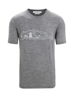 Cheap Icebreaker Merino Tech Lite Ii T-Shirt Nature Sprint Herren Gritstone Heather