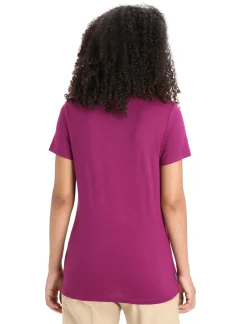 Sale Icebreaker Merino Tech Lite Ii T-Shirt Mit U-Ausschnitt Nature Celebration Damen Go Berry