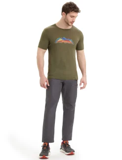Cheap Icebreaker Merino Tech Lite Ii T-Shirt 7 Mountain Tops Eu Herren Loden