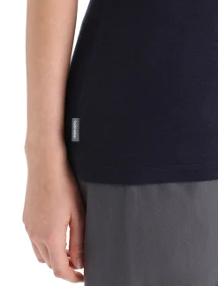 Clearance Icebreaker Merino Tech Lite Ii T-Shirt Cadence Paths Damen Midnight Navy