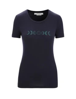 Best Sale Icebreaker Merino Tech Lite Ii T-Shirt Moon Phase Damen Midnight Navy