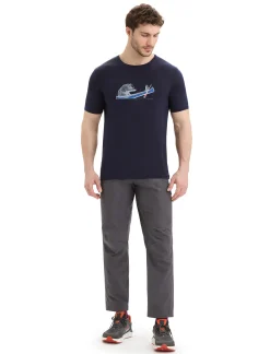 Cheap Icebreaker Merino Tech Lite Ii T-Shirt Canoe Companions Herren Midnight Navy