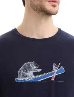 Cheap Icebreaker Merino Tech Lite Ii T-Shirt Canoe Companions Herren Midnight Navy
