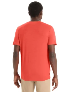 Best Sale Icebreaker Merino Tech Lite Ii T-Shirt Camping Grounds Herren Vibrant Earth