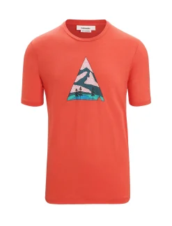 Best Sale Icebreaker Merino Tech Lite Ii T-Shirt Camping Grounds Herren Vibrant Earth