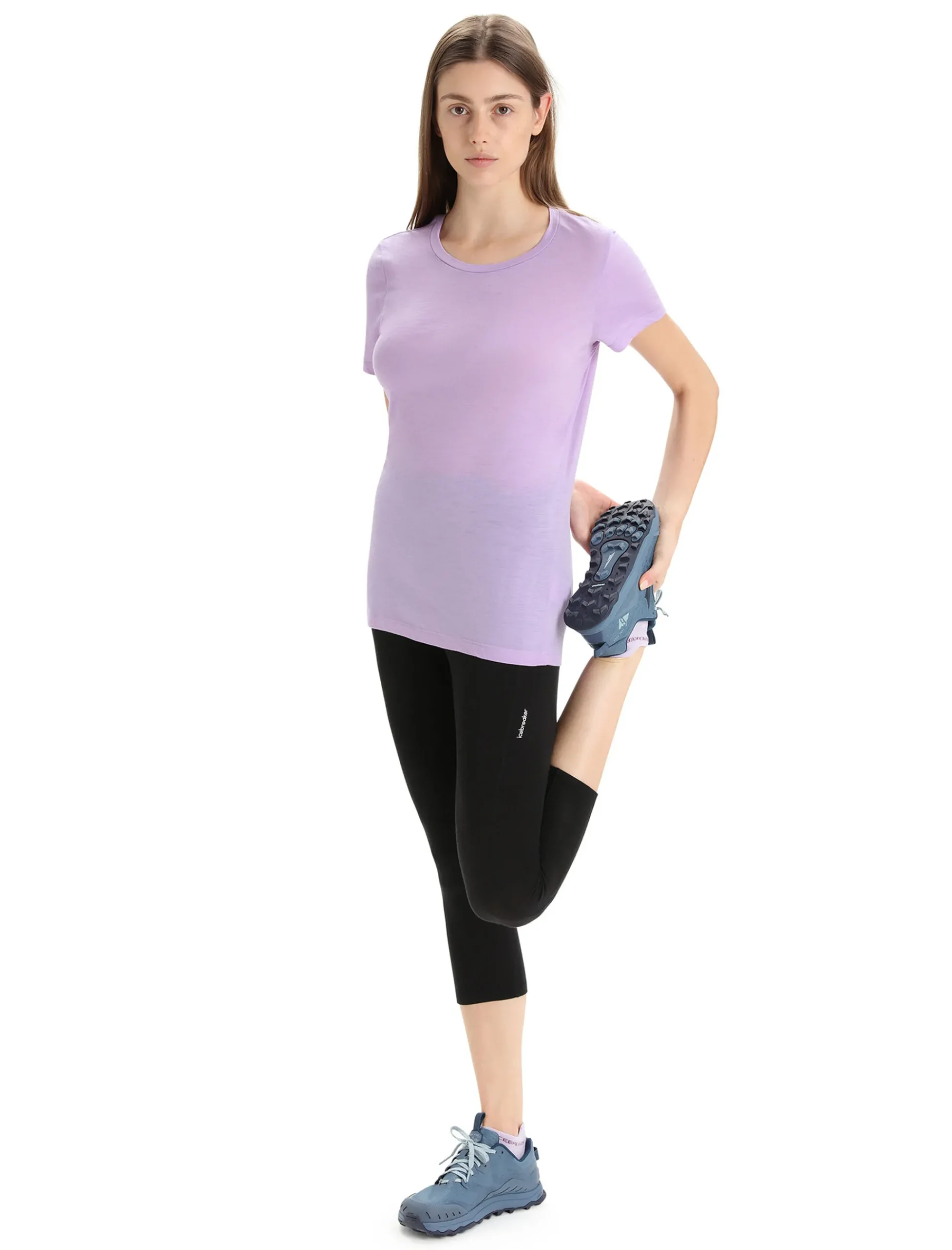 New Icebreaker Merino Tech Lite Ii T-Shirt Damen Purple Gaze