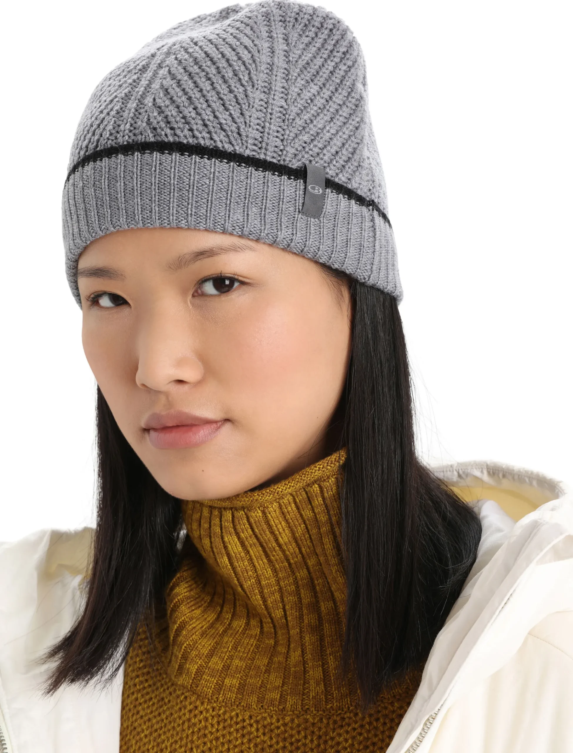 Cheap Icebreaker Merino Waypoint Beanie Unisex Gritstone Heather/Black