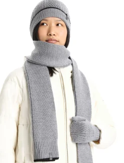 Shop Icebreaker Merino Waypoint Schal Unisex Gritstone Heather/Black