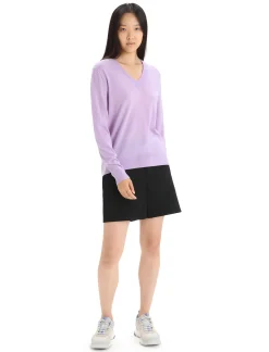 Store Icebreaker Merino Wilcox Sweater Damen Purple Gaze
