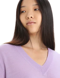 Store Icebreaker Merino Wilcox Sweater Damen Purple Gaze