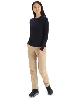 Online Icebreaker Merino Wilcox Sweater Damen Midnight Navy