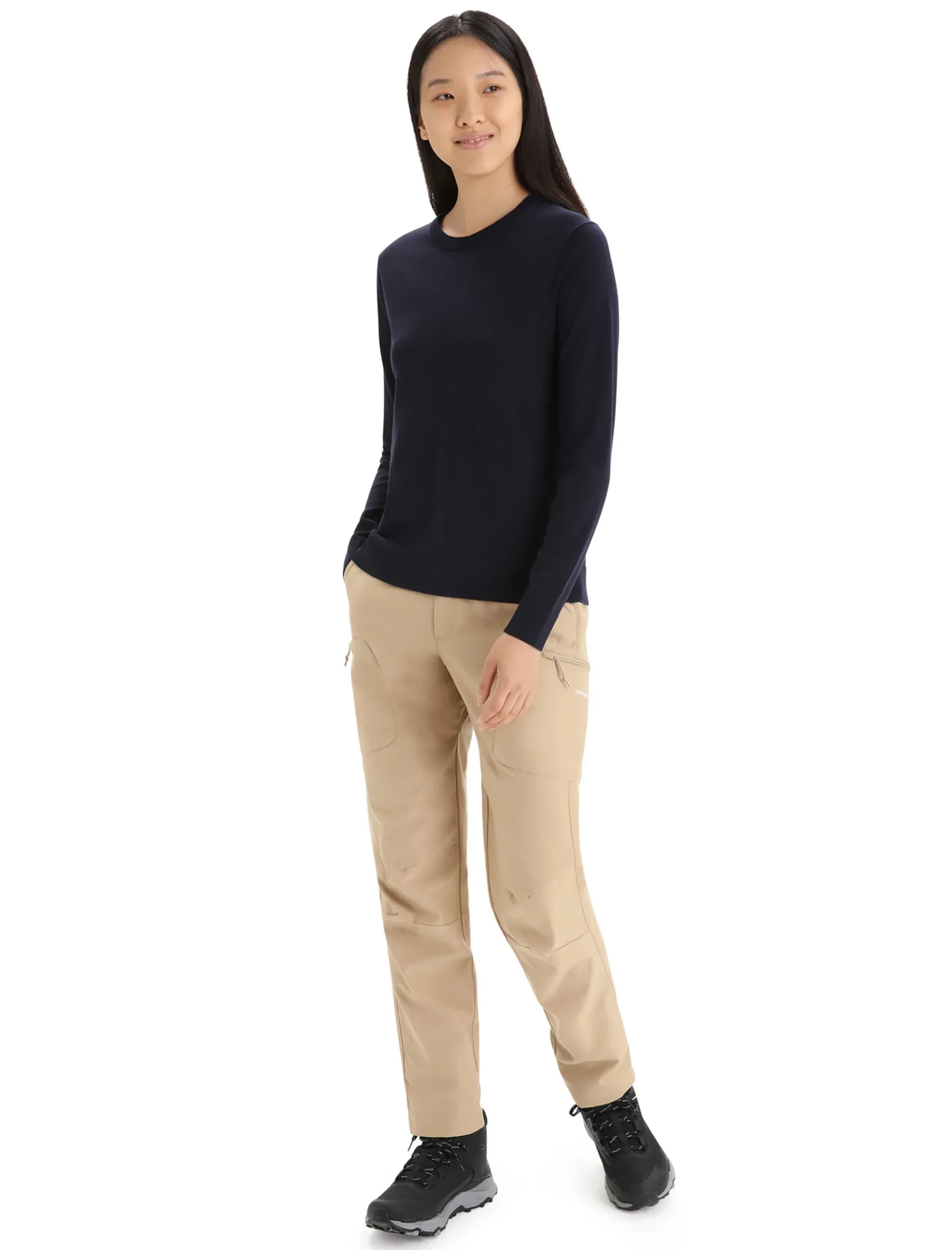 Online Icebreaker Merino Wilcox Sweater Damen Midnight Navy