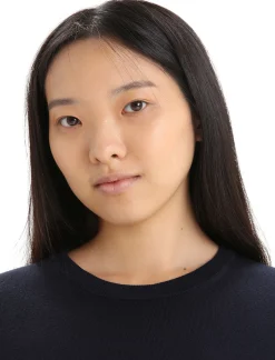 Online Icebreaker Merino Wilcox Sweater Damen Midnight Navy