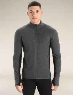 Cheap Icebreaker Realfleece® Merino Descender Jacke Herren Jet Heather/Black