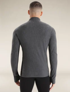 Cheap Icebreaker Realfleece® Merino Descender Jacke Herren Jet Heather/Black