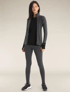Best Sale Icebreaker Realfleece™ Merino Descender Jacke Damen Jet Heather/Black