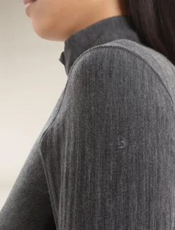 Best Sale Icebreaker Realfleece™ Merino Descender Jacke Damen Jet Heather/Black