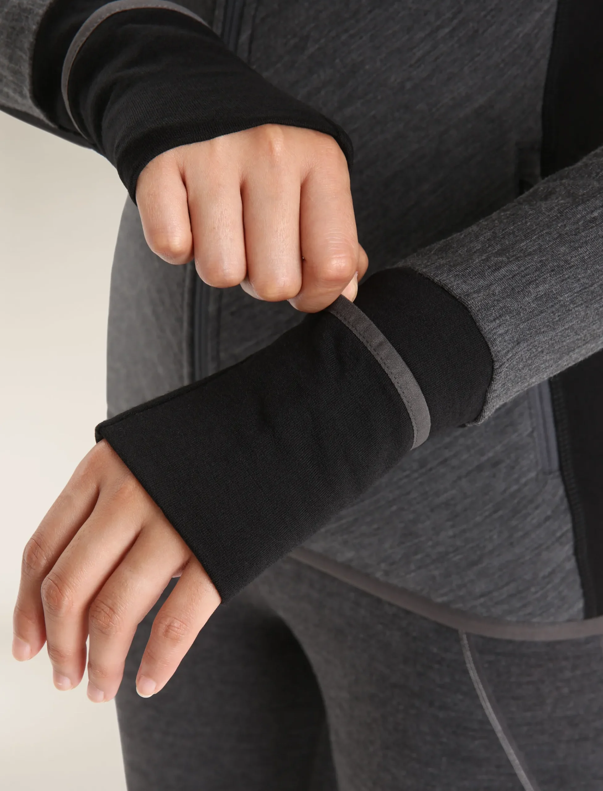 Best Sale Icebreaker Realfleece™ Merino Descender Jacke Damen Jet Heather/Black