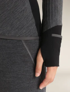 Best Sale Icebreaker Realfleece™ Merino Descender Jacke Damen Jet Heather/Black