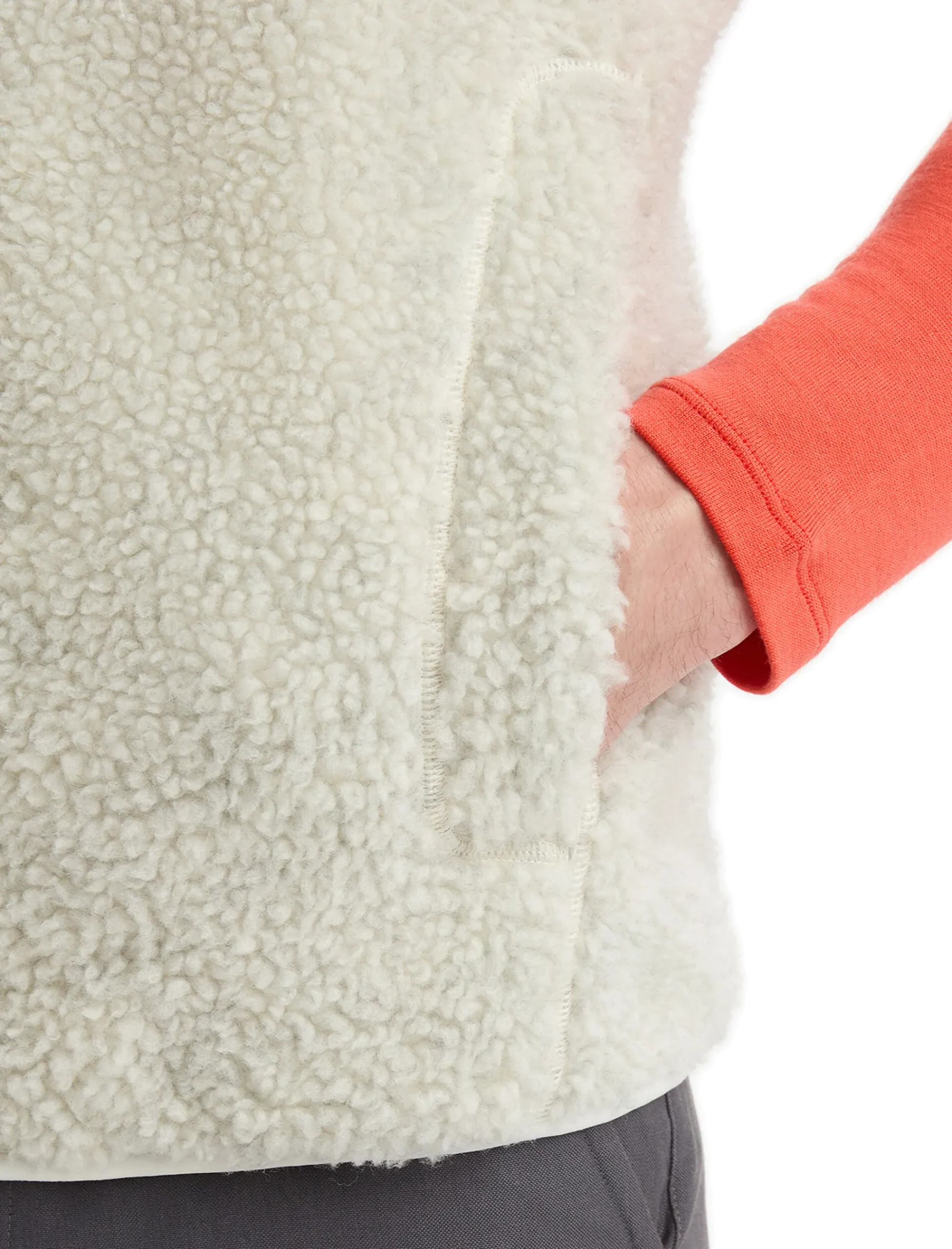 Best Icebreaker Realfleece™ Merino High Pile Weste Herren Ecru Heather/Snow