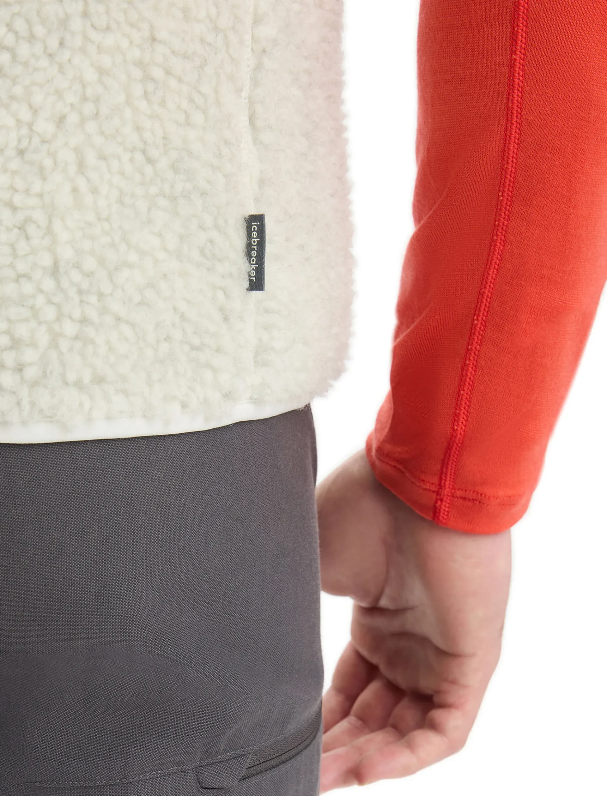 Best Icebreaker Realfleece™ Merino High Pile Weste Herren Ecru Heather/Snow