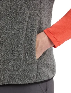 Flash Sale Icebreaker Realfleece™ Merino High Pile Weste Herren Gritstone Heather/Black