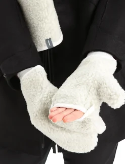 Cheap Icebreaker Realfleece™ Merino High Pile Fausthandschuhe Unisex Ecru Heather