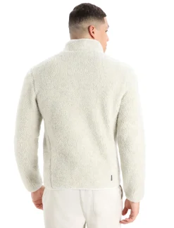 Cheap Icebreaker Realfleece™ Merino High Pile Zip-Jacke Herren Ecru Heather/Snow