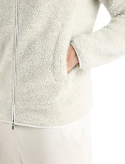 Cheap Icebreaker Realfleece™ Merino High Pile Zip-Jacke Herren Ecru Heather/Snow