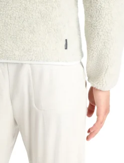 Cheap Icebreaker Realfleece™ Merino High Pile Zip-Jacke Herren Ecru Heather/Snow